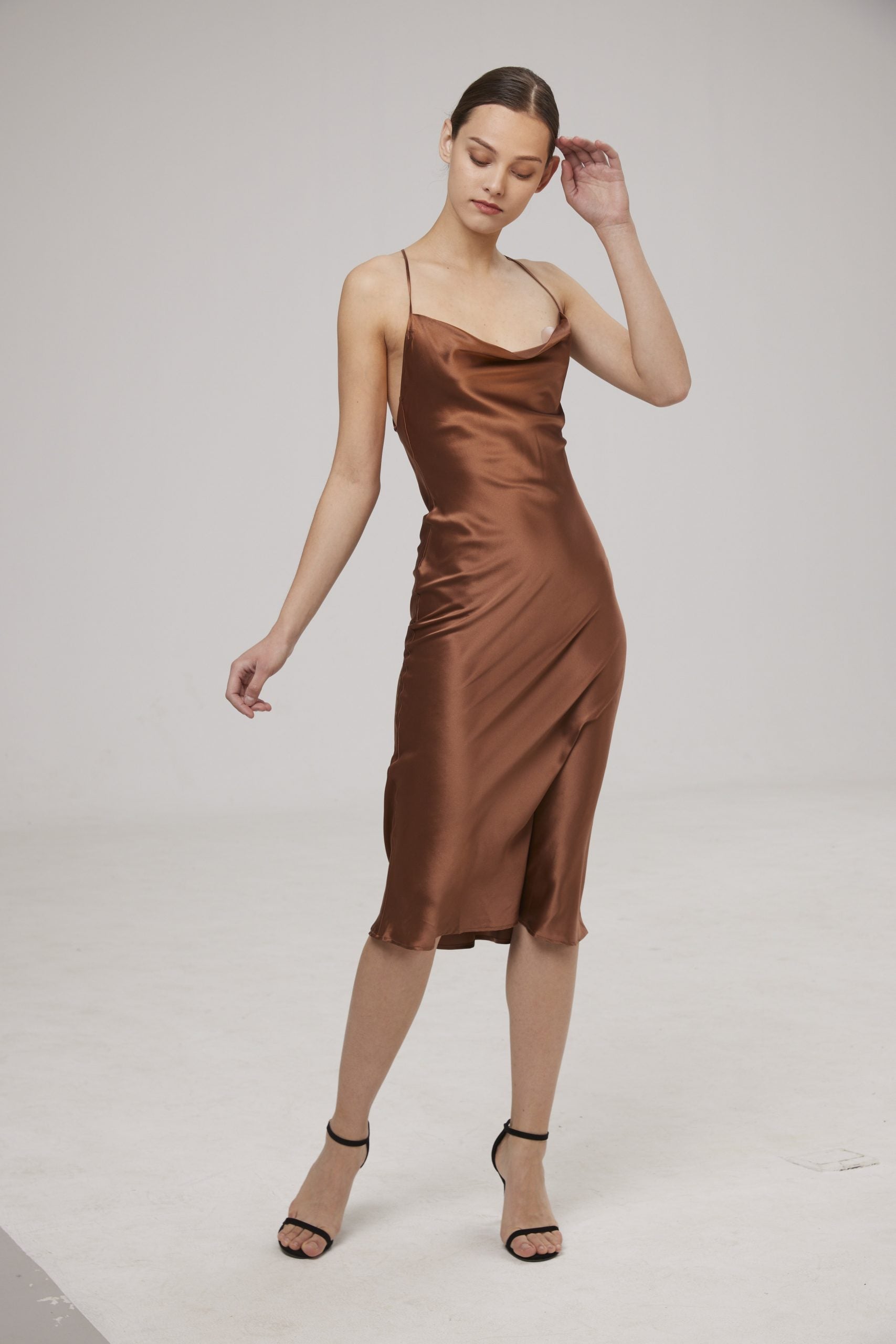 Lounge Midi Silk Slip Dress image 1