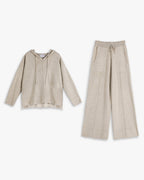Side Slit Woolen Hoodie Set image 0