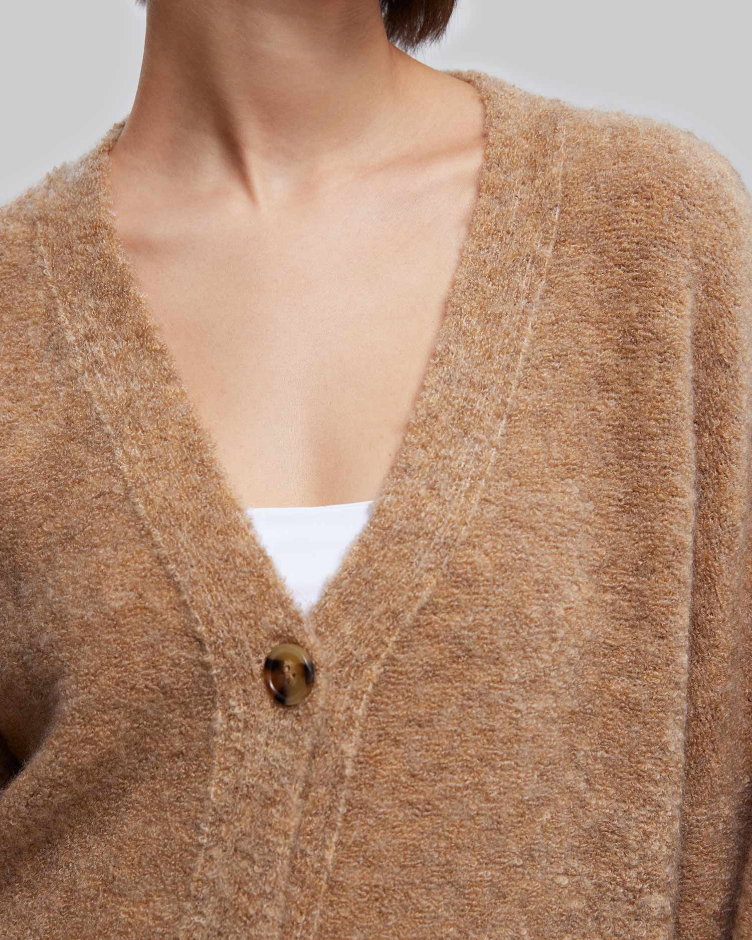 V-Neck Button-Front Cardigan image 5