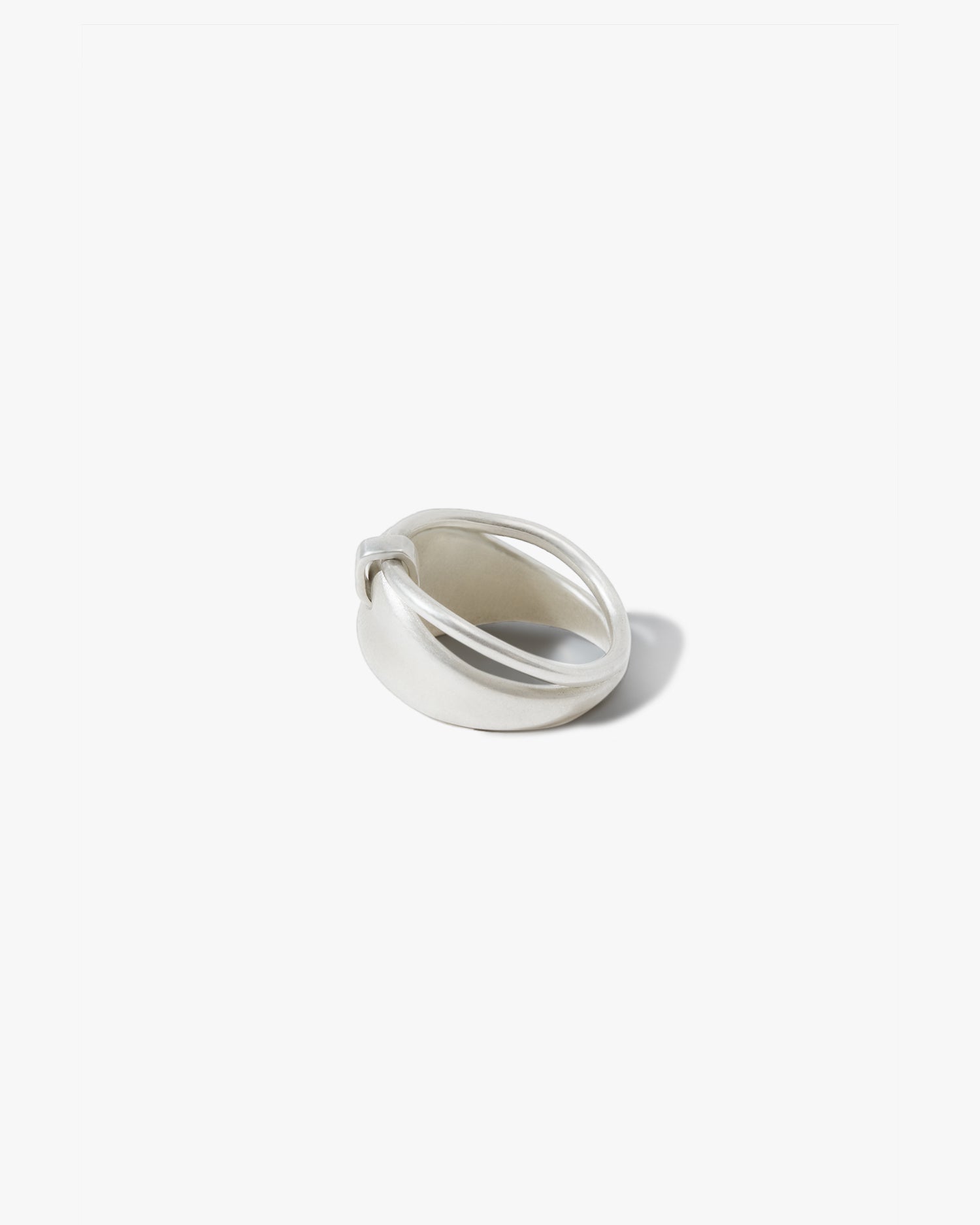 Silver Double Hoop Ring image 0