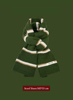 Winter Retro Warm Christmas Plaid Scarf - Lemon Grass, OS image