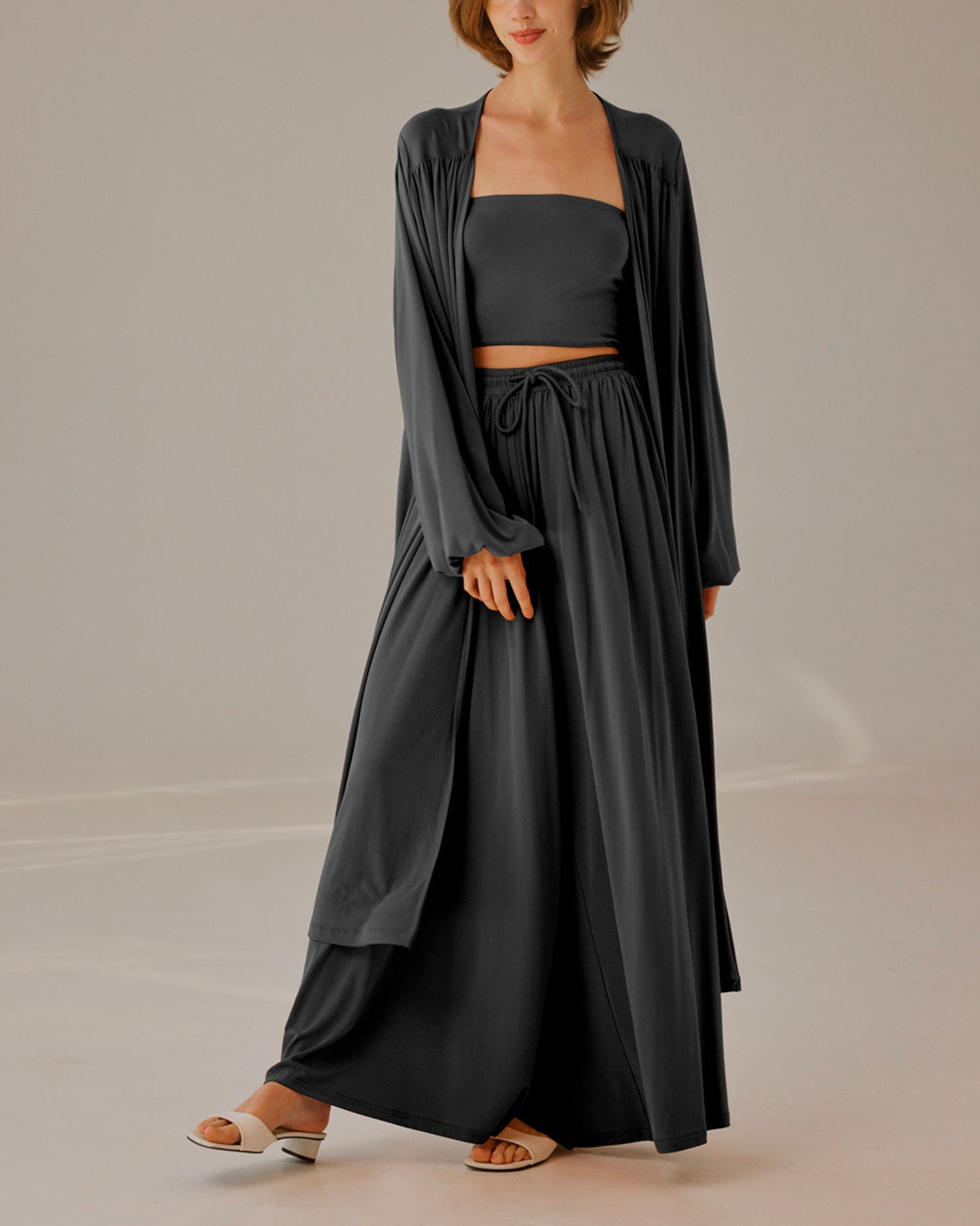 Maxi Pleated Cardigan - Tundora, XL image