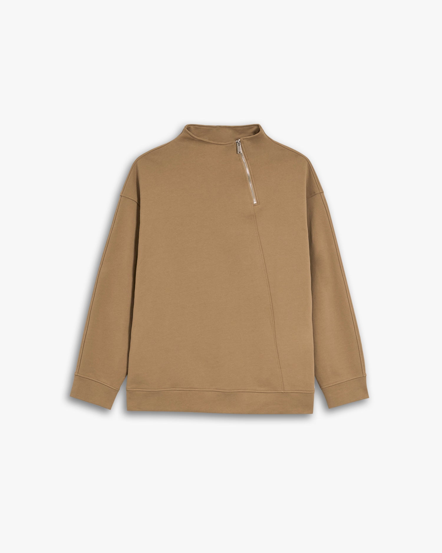 Diagonal Zipper Sweatshirt image 0