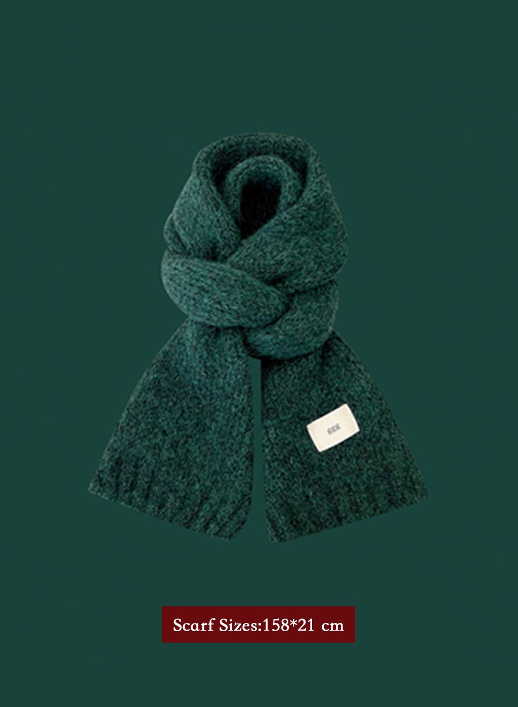 Winter Retro Warm Christmas Plaid Scarf - Tea, OS image