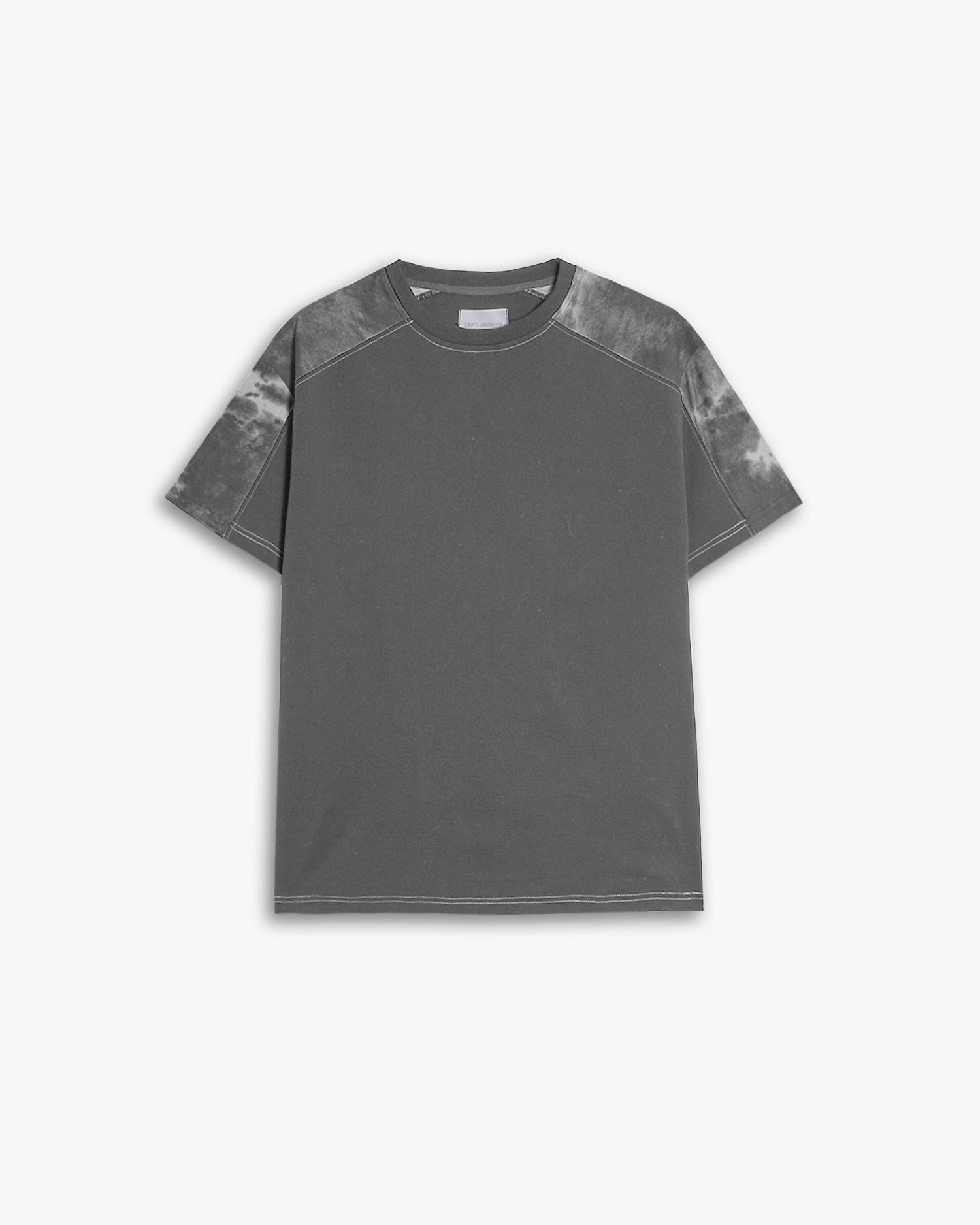 Paneled Raglan Crewneck T-Shirt - Gray, L image