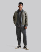 Cotton Tapered Pants - Charcoal, S image