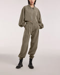 Belt Pleated Pants - Khaki, S image