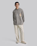 Raw-Edge Patchworks Hoodie - Gray, S image