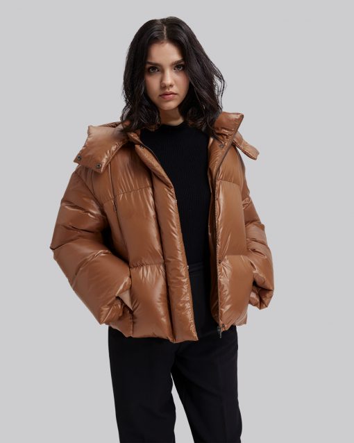 Duck Down Cropped Puffer Jacket image 1