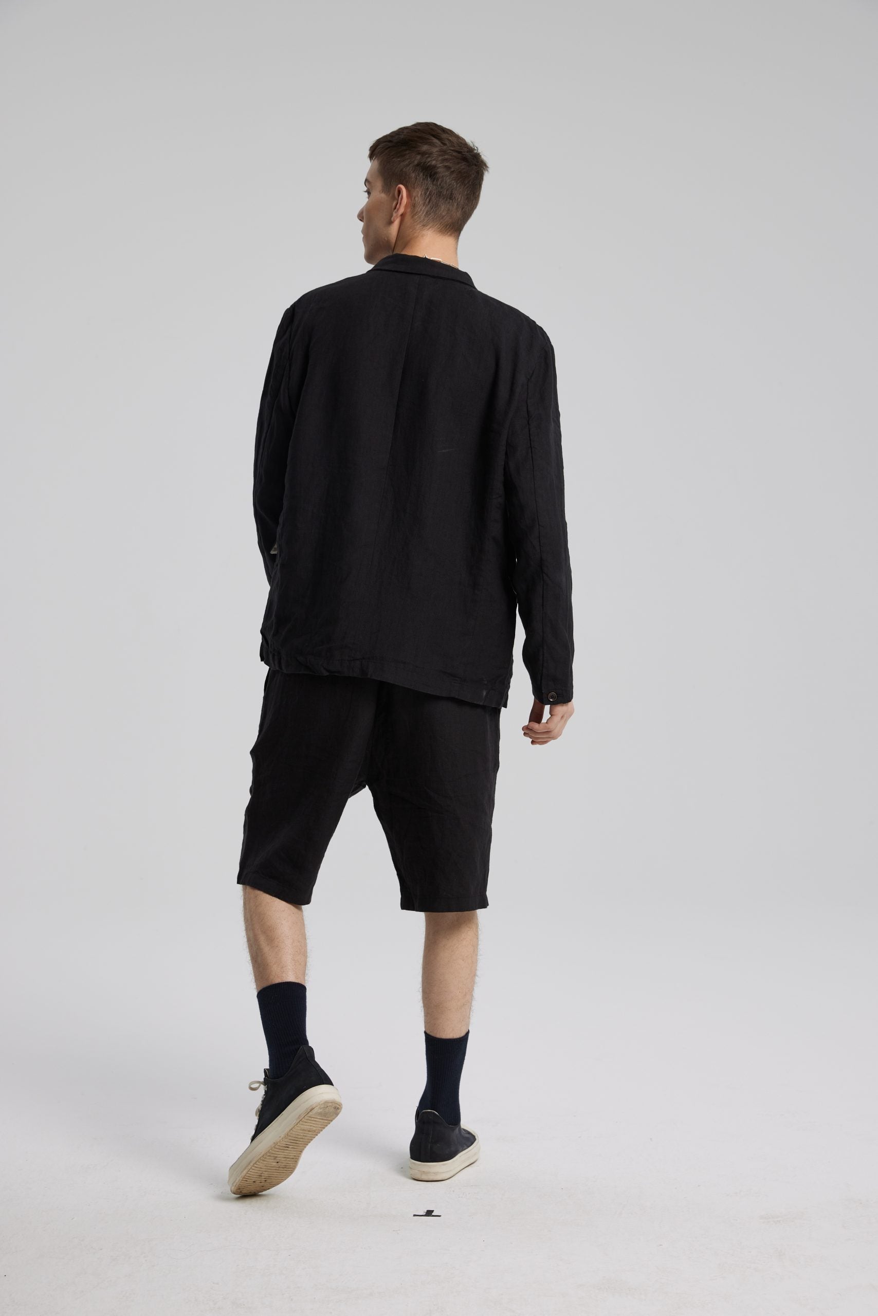 1 × Black Linen Blazer image 2