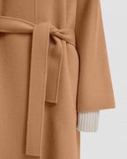 V Neck Maxi Length Wool Coat image 5