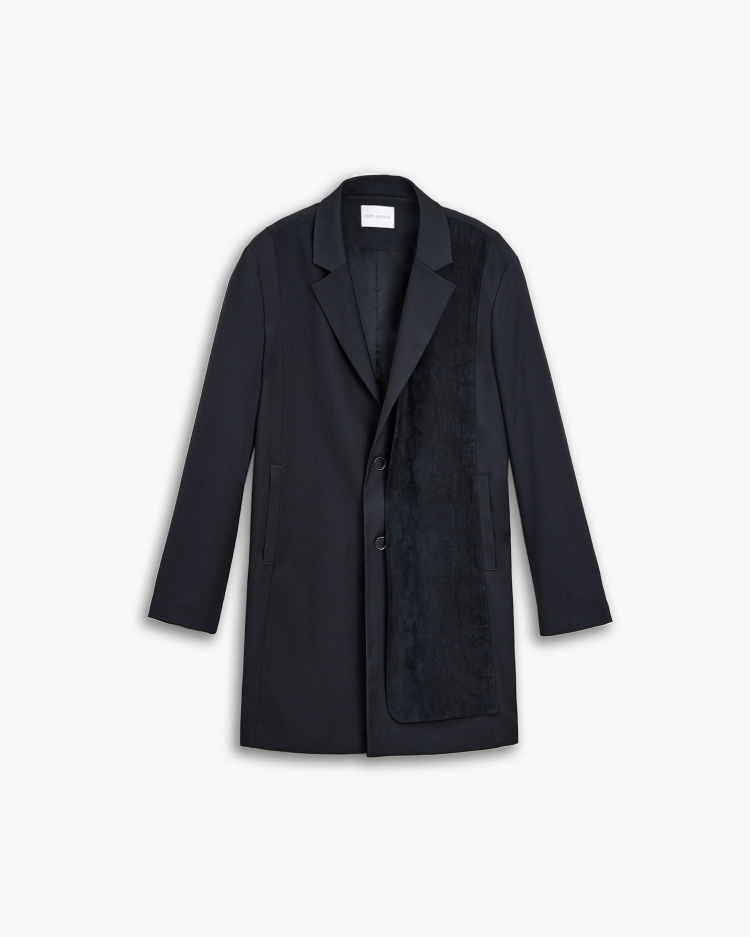 1 × Coat with a Double-Layered Front - Black, L image