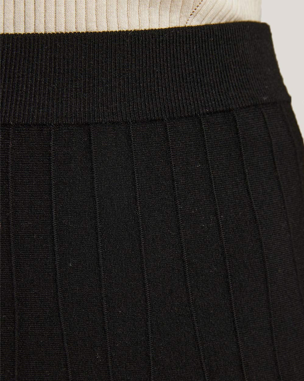 Stripe Knitted Midi Wool Skirt image 3