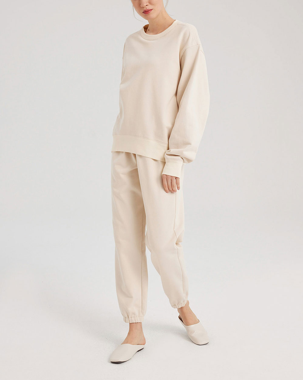 Crewneck Leisure Set - Ivory, M image