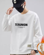 Letter Detail Cotton Sweatshirt - Pearl White, L image