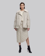 Off-Center Zipper Padded Jacket image 2
