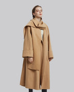Wide Sleeves Cashmere Wrap Coat image 1