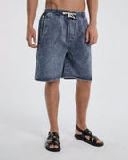 Side Buttoned Denim Shorts image 1