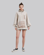 Comfortable Half-Zipper Sweatshirt - Cream, L image