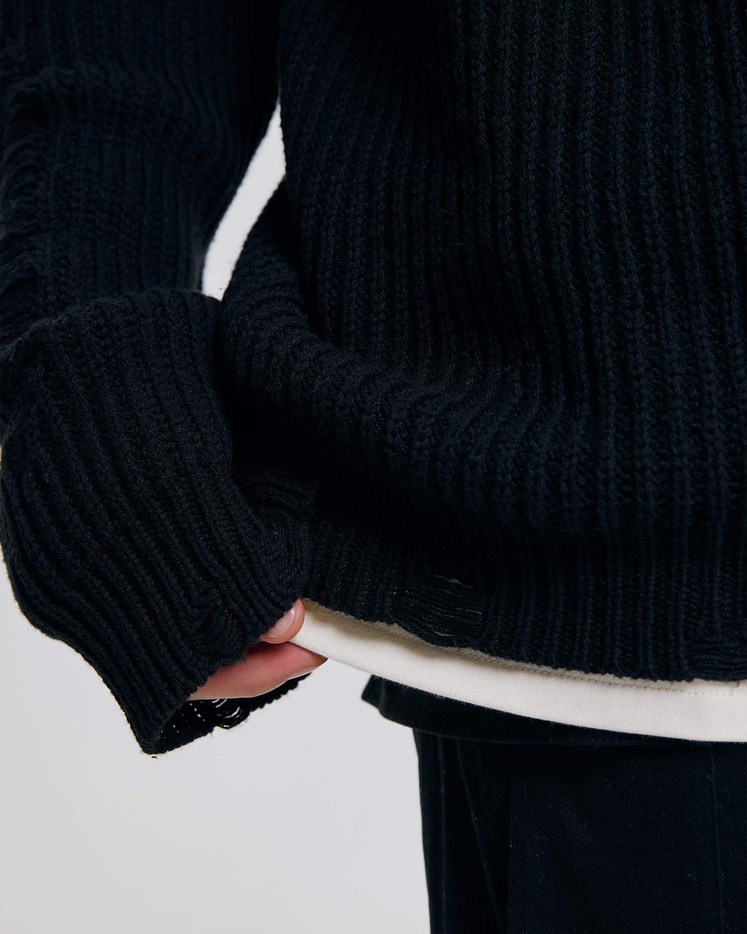 Distressed Crewneck Sweater image 5