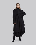 Belted Raw-Edge Wool Coat image 3