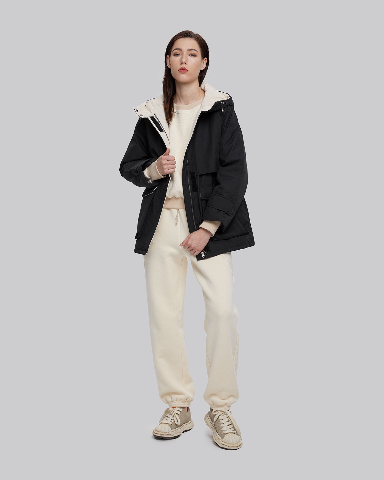 Down Hooded Parka - Black, S image