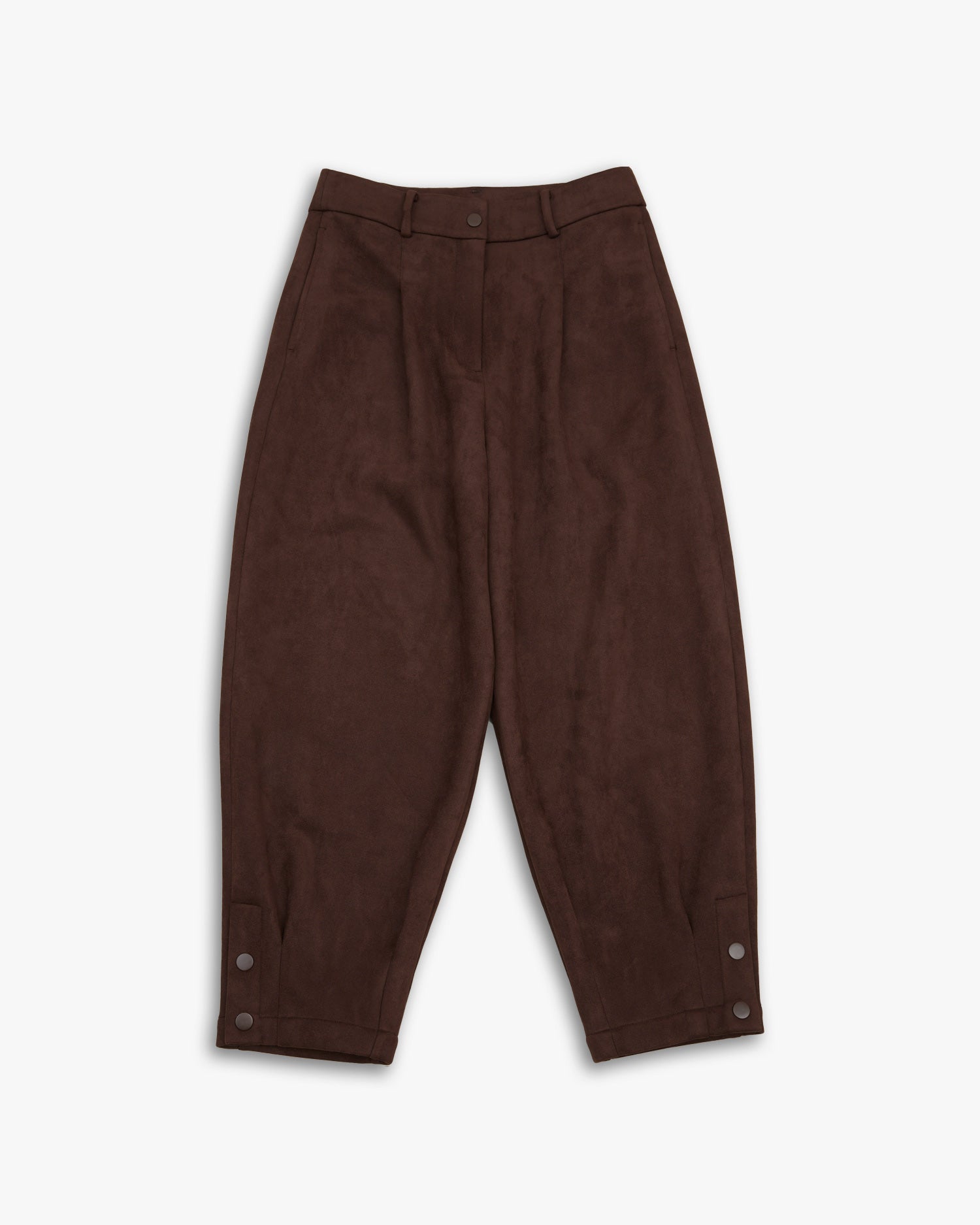 1 × Brown Suede Riding Pants - Brown, S image