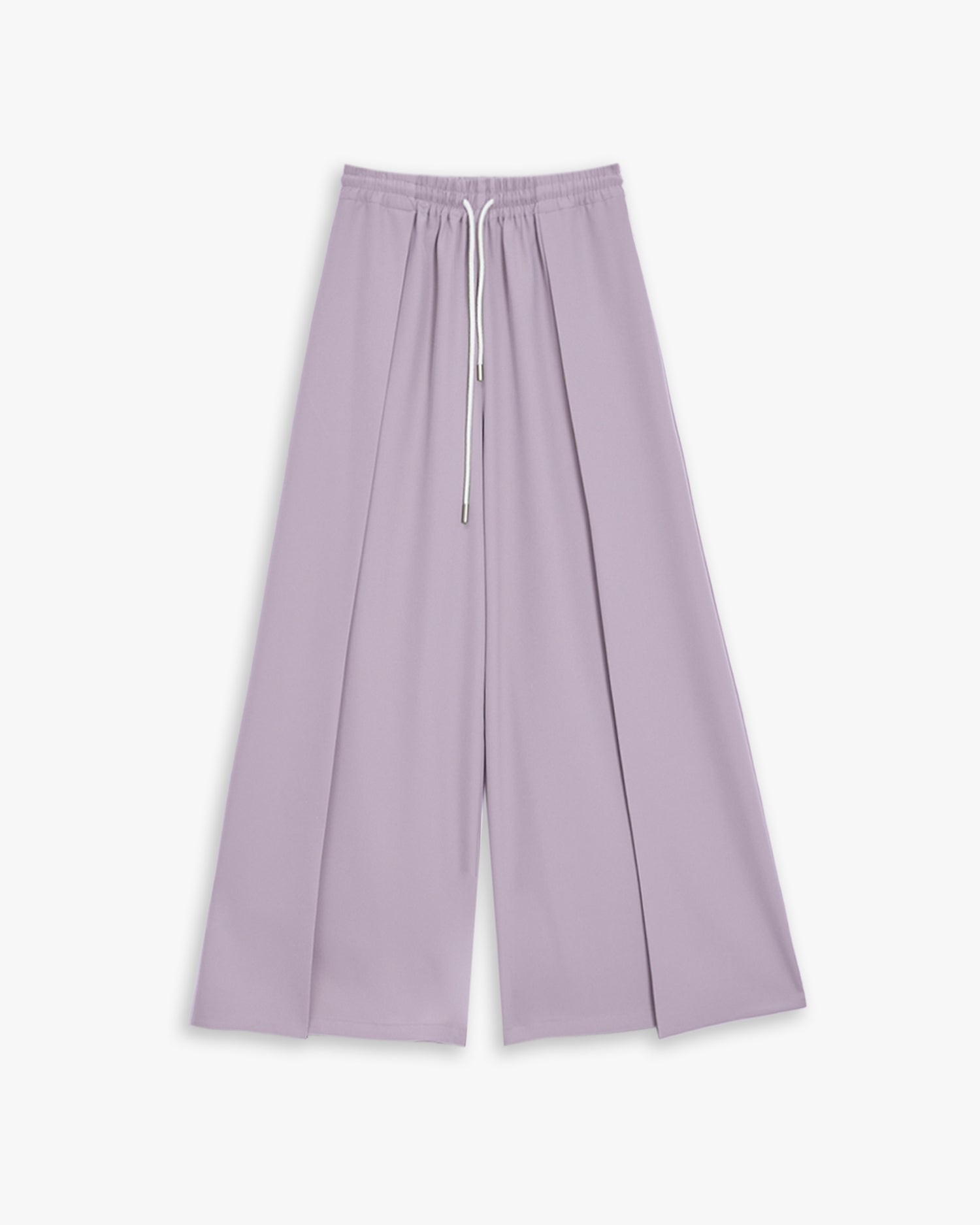Wide Leg Pleated Pants - Lavender Pink, M image