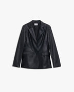 Faux-Leather Long Jacket image 0