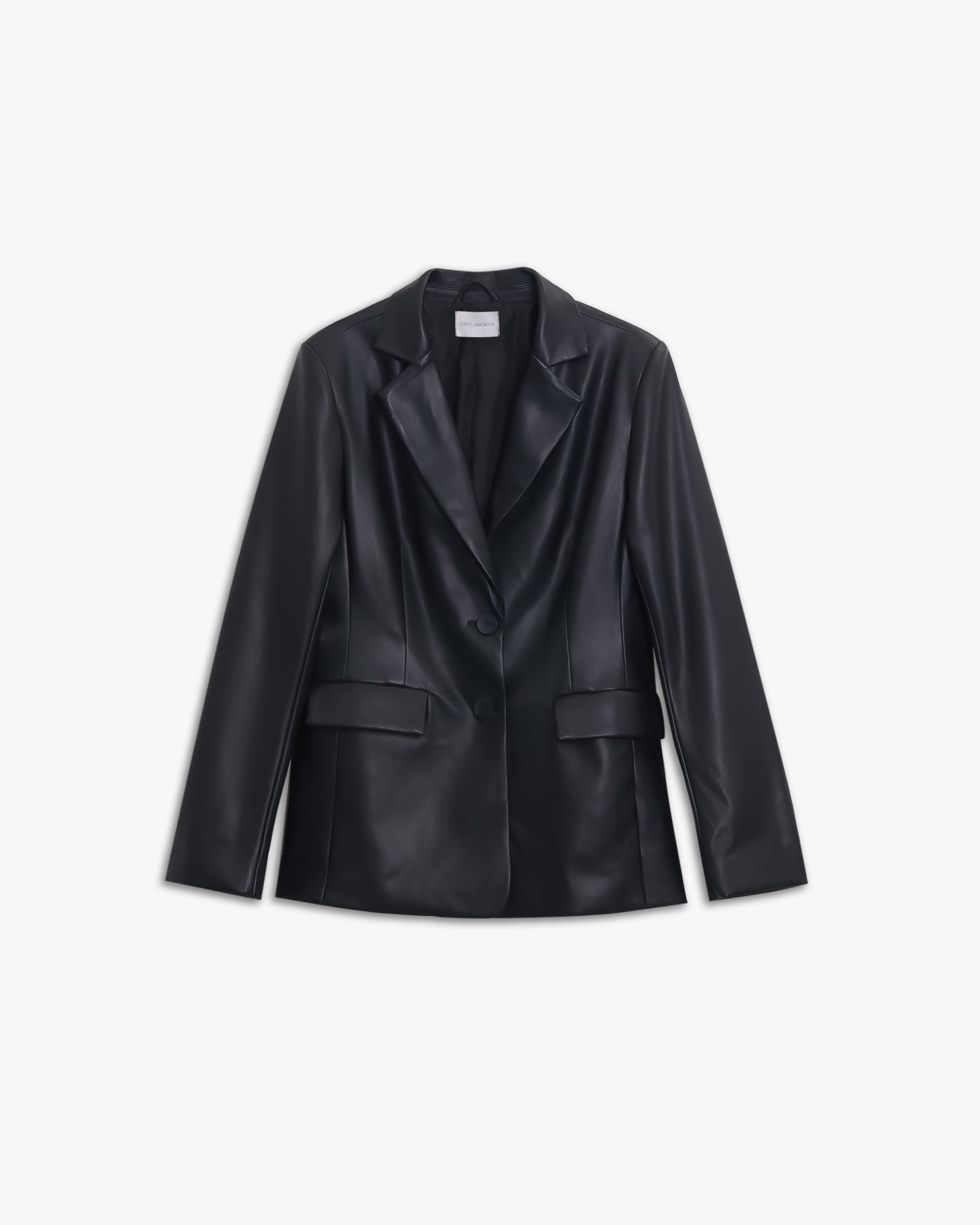 Faux-Leather Long Jacket image 0