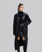 Faux-Leather Long-Coat image 2