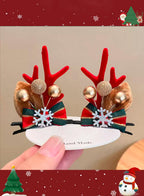 Special Christmas moose headdress - Coral Red, OS image