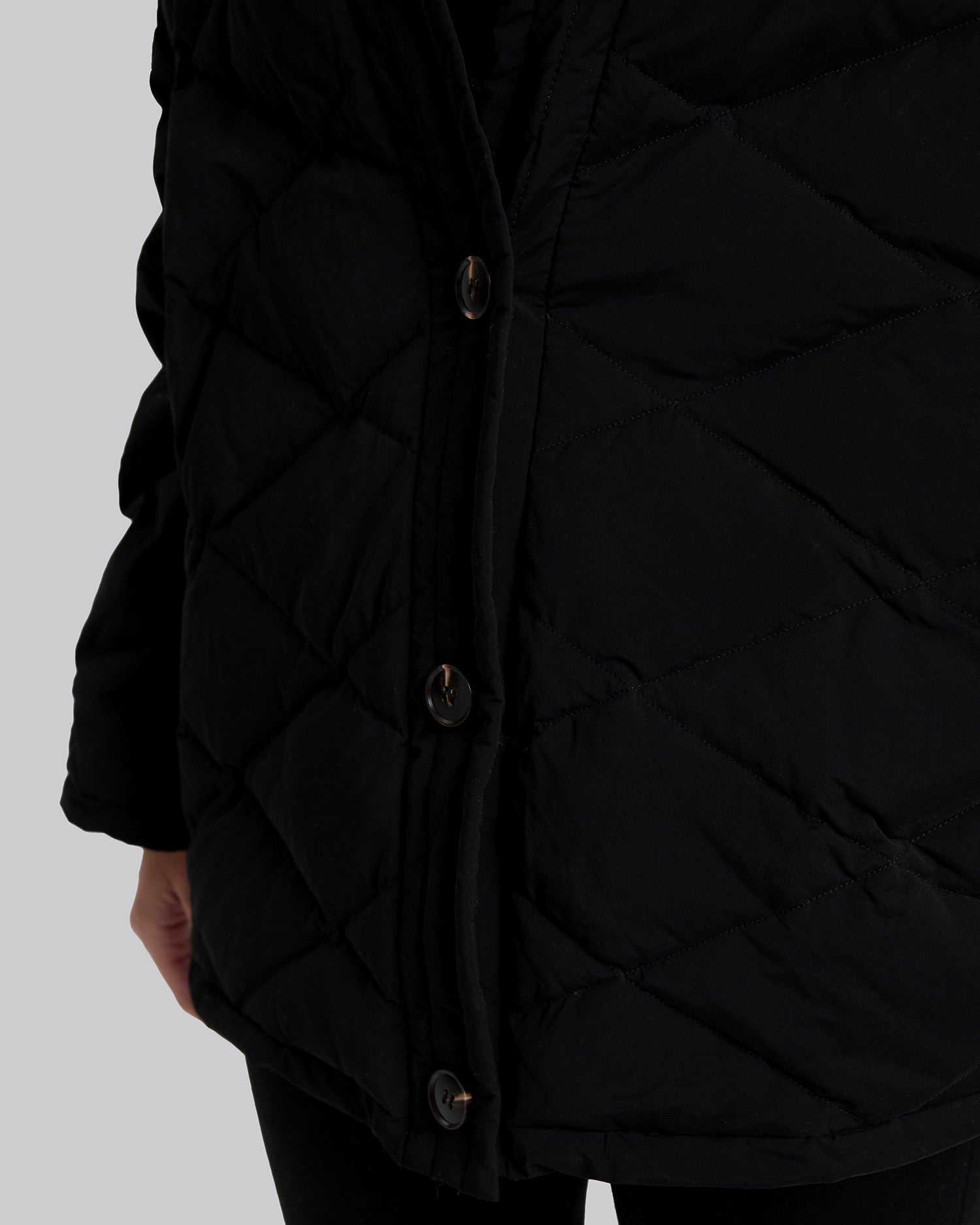 V-Neck Buttoned Puffer Jacket image 5