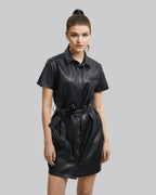 Faux-Leather Short-Sleeve Jacket image 3