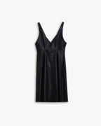 Faux-Leather Knee-Length Dress image 0
