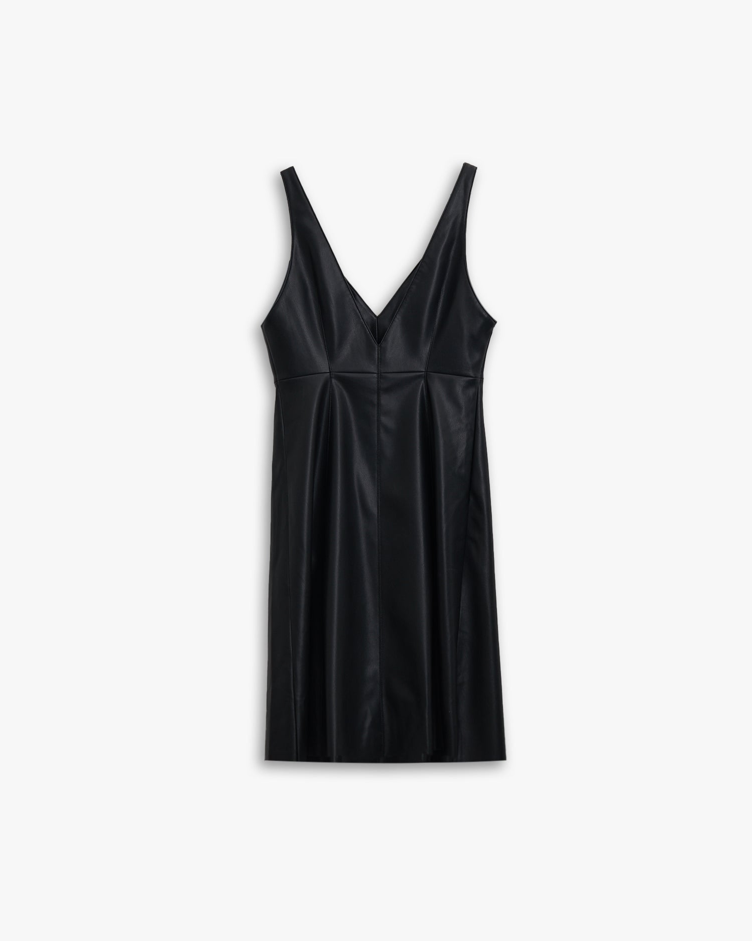 Faux-Leather Knee-Length Dress image 0