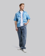 Tie-Dyed Short-Sleeve Shirt - Blue, M image