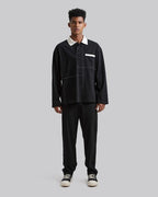Long-Sleeve Polo with Split-Lines - Black, M image