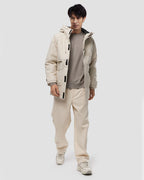 Big Pocket Velcro Puffer Jacket - Beige, L image