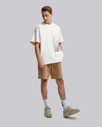 Cotton Track Shorts - Camel, M image