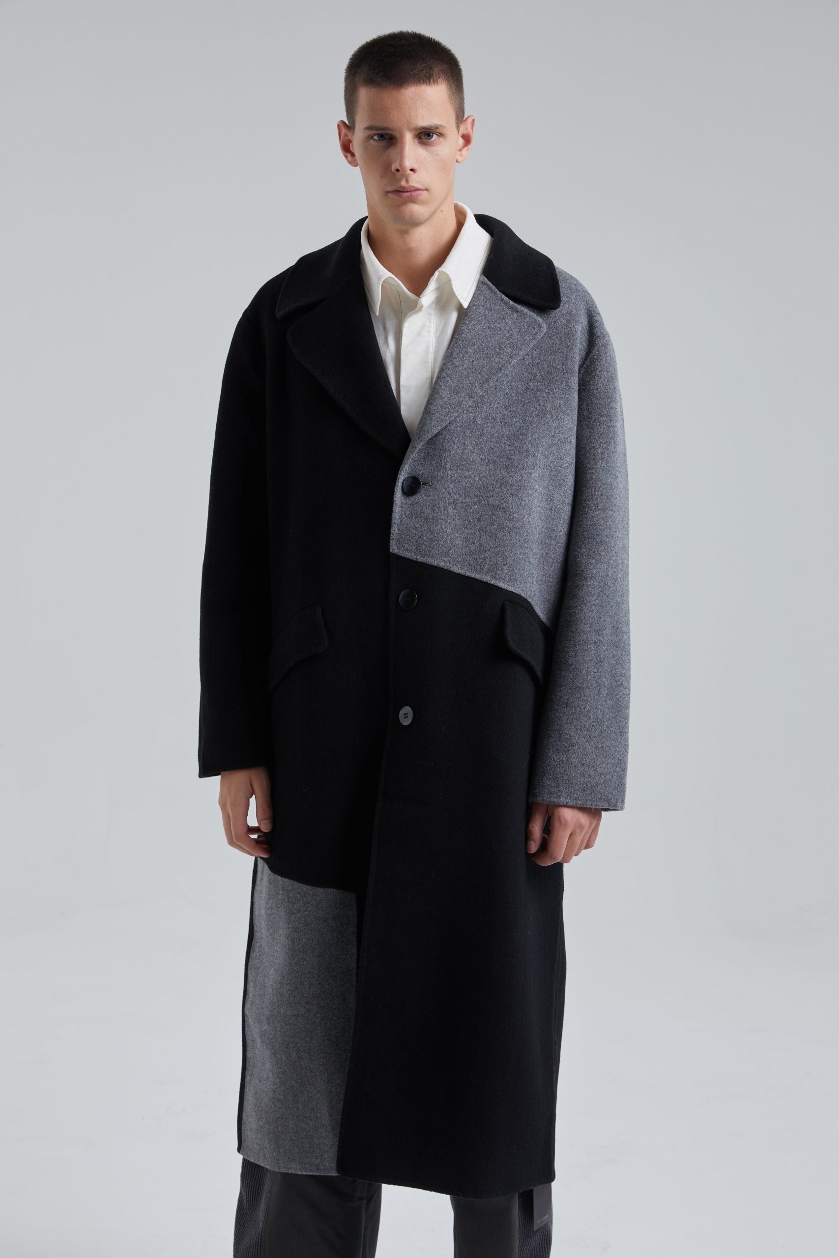 1 × Paneled Pure Wool Coat image 1