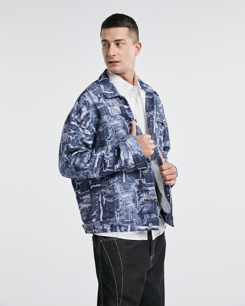 Stylish Printed Denim Jacket image 3
