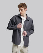 Essential Faux-Leather Shirt Jacket image 1