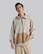 Half-Zipper Patched Sweatshirt image 1