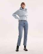 Drawstring Corset Jacket - Gray, S image