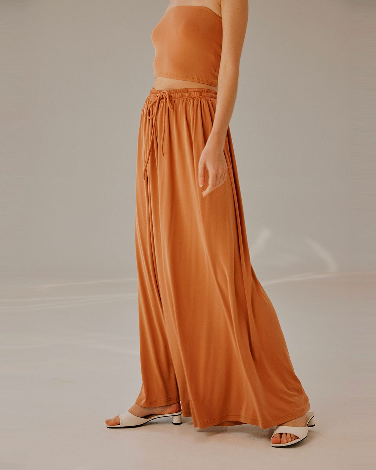 Cropped Strapless Top Set - Orange, XS image