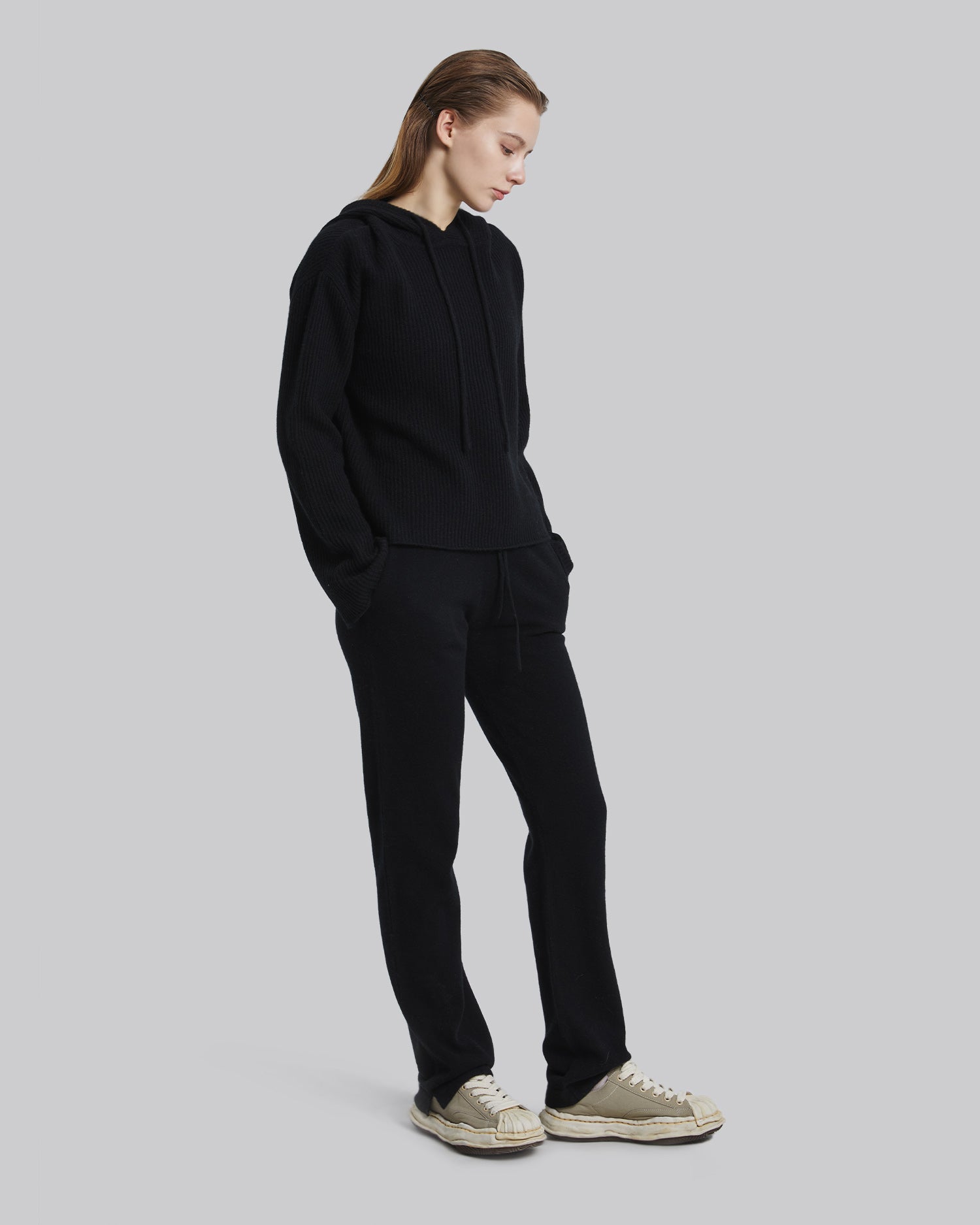 Pure Cashmere Lounge Pants - Black, XL image