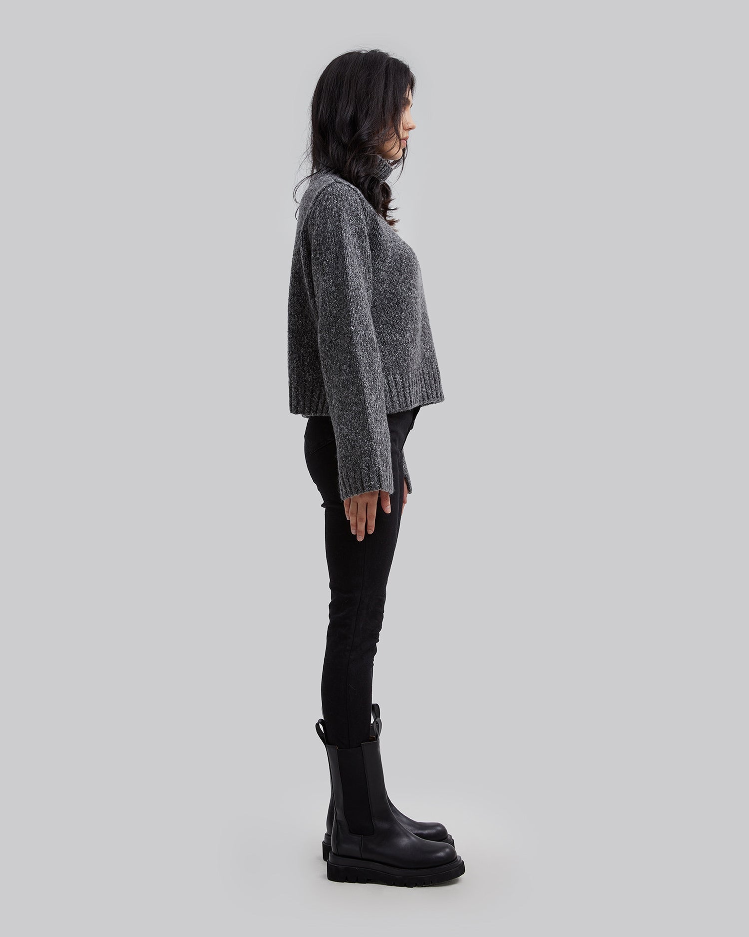 Cropped Turtleneck Sweater image 3