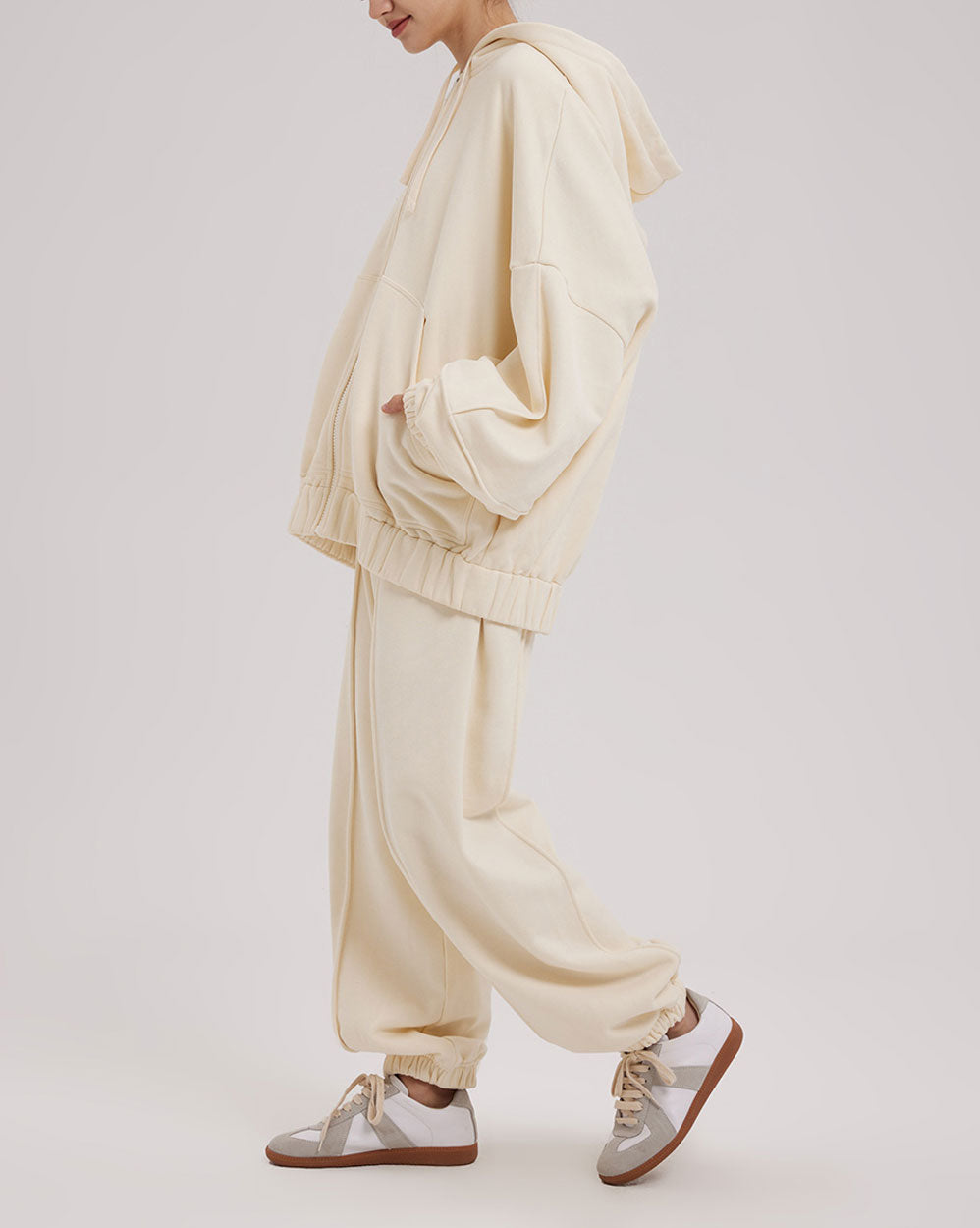 Pure Cotton Zip-Up Hoodie Set image 1