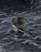 1 X Silver Rough-Cut Ring image 2